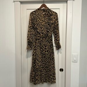 Banana Republic Leopard Print Midi Dress